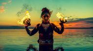 Spiritual Woman with fire